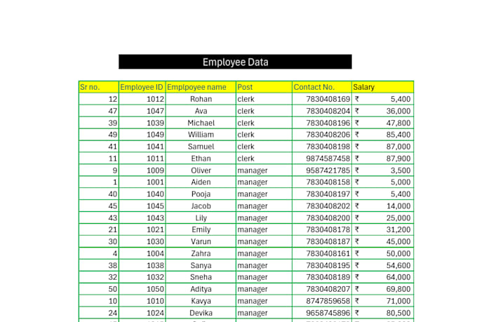 do excel and typing and editing